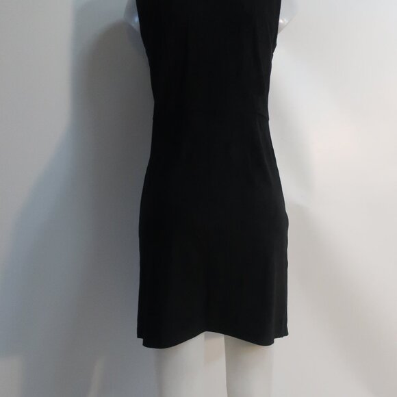 NWT Womens 209 wst 38 New York Black Faux Suede Long Semi Zip Vest/Dress XS - Picture 7 of 8